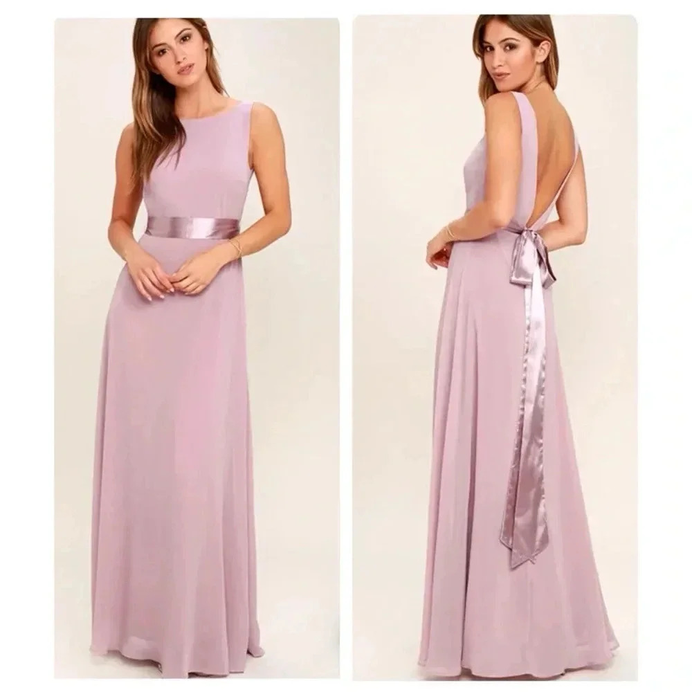 Lulus NWT That Special Something Mauve Maxi Dress Size Small